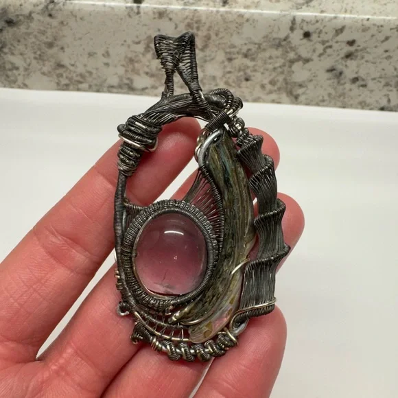 Wire Wrapped Pendant | Handmade - Picture 5 of 10